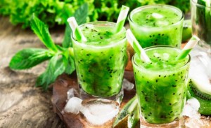 jugo verde kiwi y espinaca